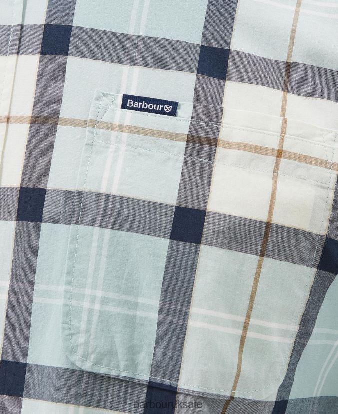 Rawley Tailored Shirt Barbour Men R08LB6323 Clothing Blue Chalk Tartan