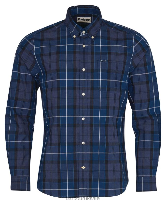 Sandwood Tailored Shirt Barbour Men R08LB6318 Clothing Inky Blue