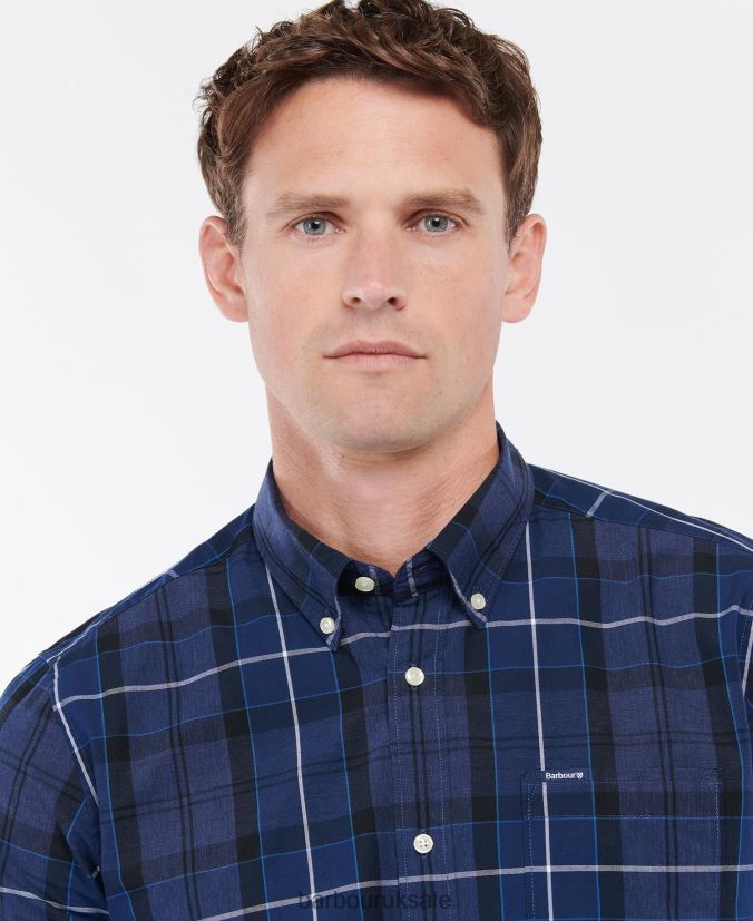 Sandwood Tailored Shirt Barbour Men R08LB6318 Clothing Inky Blue