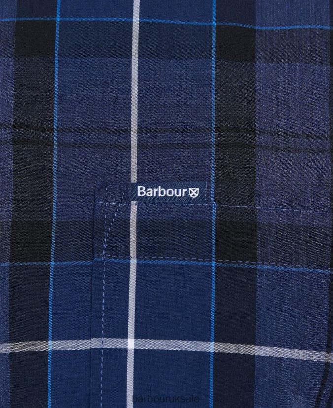 Sandwood Tailored Shirt Barbour Men R08LB6318 Clothing Inky Blue