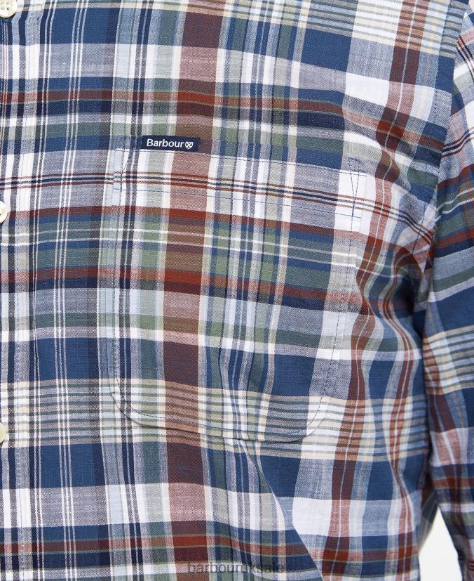 Seacove Tailored Shirt Barbour Men R08LB6433 Clothing Classic Blue