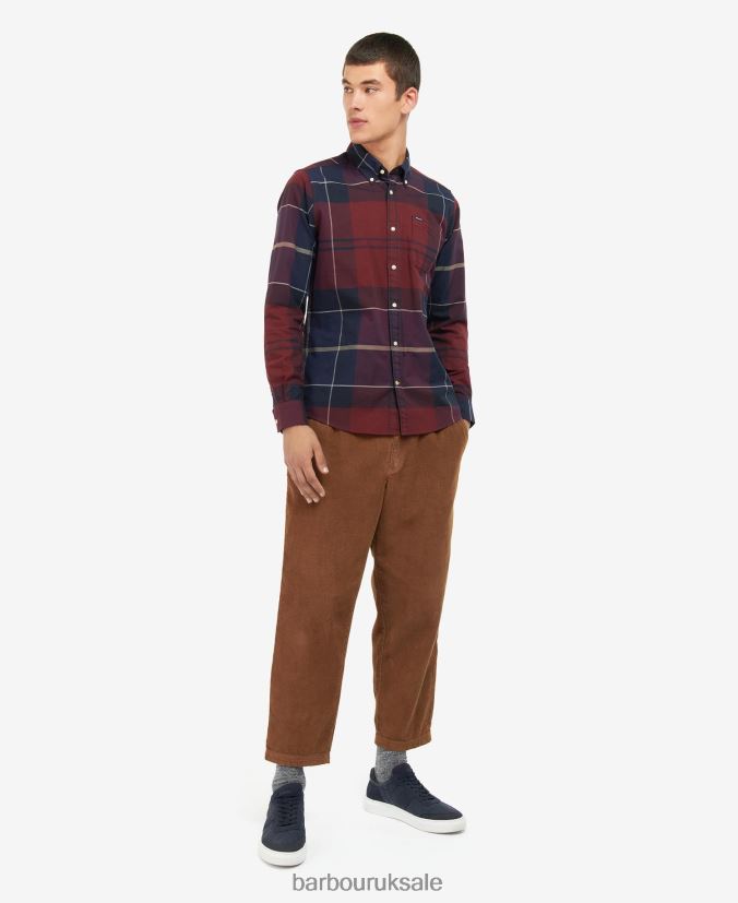 Stirling Tailored Shirt Barbour Men R08LB6415 Clothing Cordovan Tartan