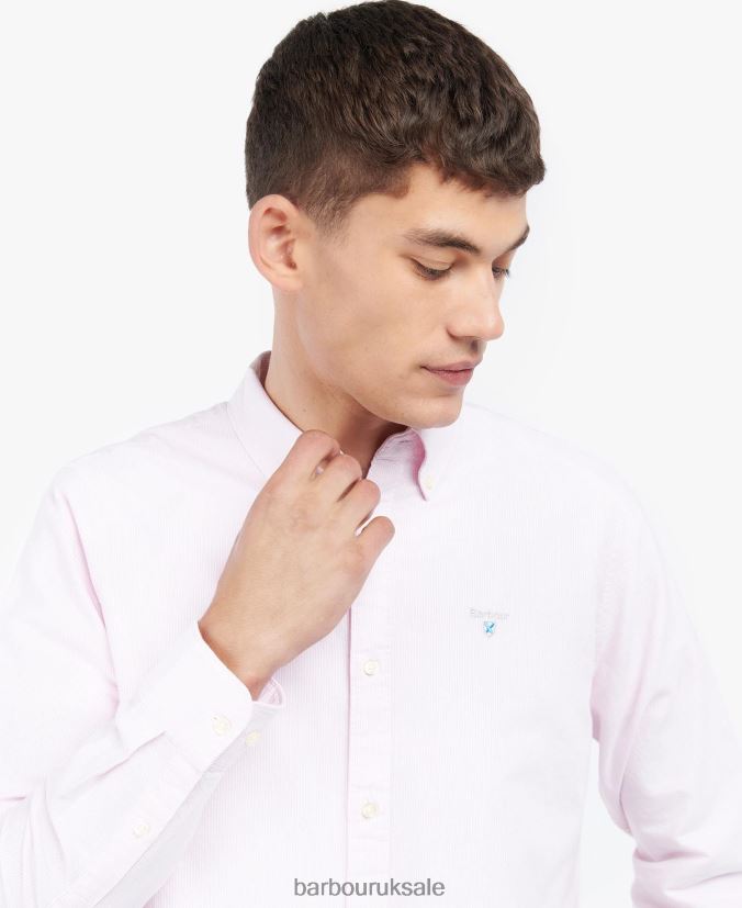 Striped Oxford Tailored Shirt Barbour Men R08LB6464 Clothing Classic Pink