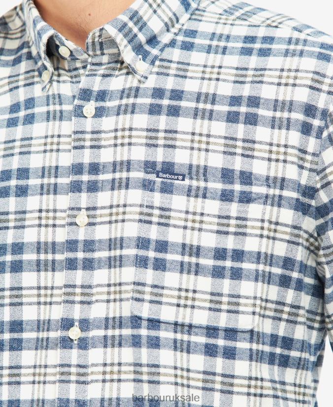 Waldon Tailored Shirt Barbour Men R08LB6424 Clothing Mid Blue