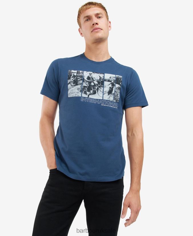 Arter Graphic-Print T-Shirt Barbour Men R08LB6938 Clothing Insignia Blue