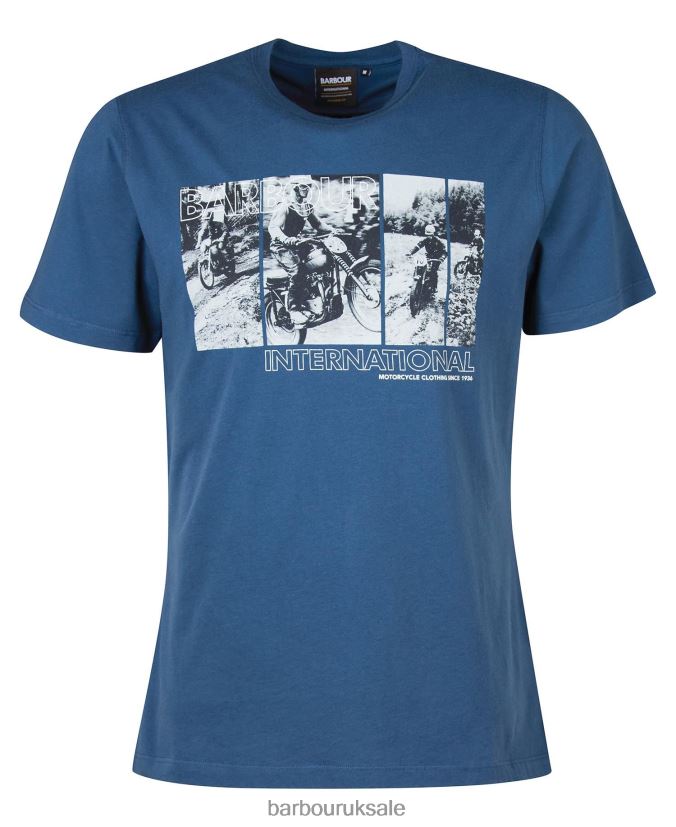 Arter Graphic-Print T-Shirt Barbour Men R08LB6938 Clothing Insignia Blue