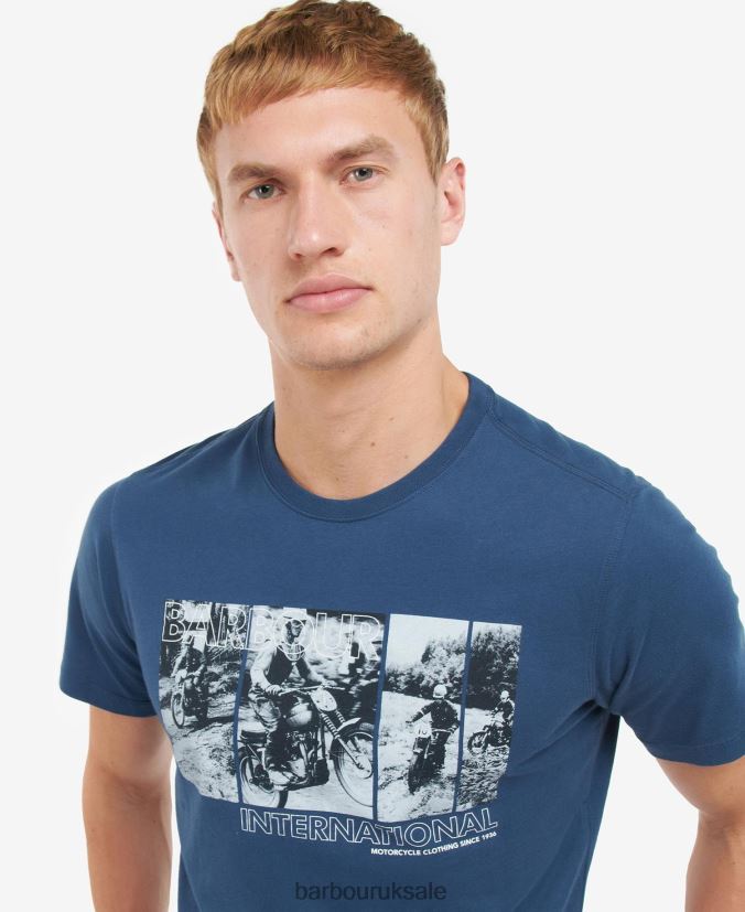 Arter Graphic-Print T-Shirt Barbour Men R08LB6938 Clothing Insignia Blue