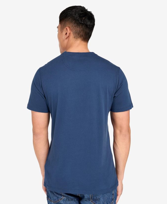 Barry Graphic T-Shirt Barbour Men R08LB6914 Clothing Insignia Blue