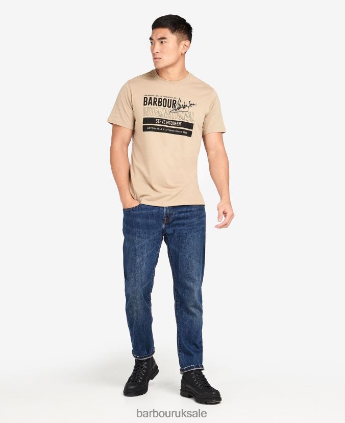 Barry Graphic T-Shirt Barbour Men R08LB6956 Clothing Insignia Blue