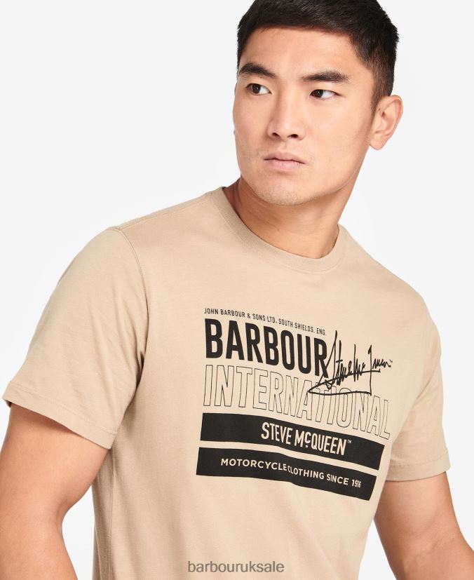 Barry Graphic T-Shirt Barbour Men R08LB6956 Clothing Insignia Blue
