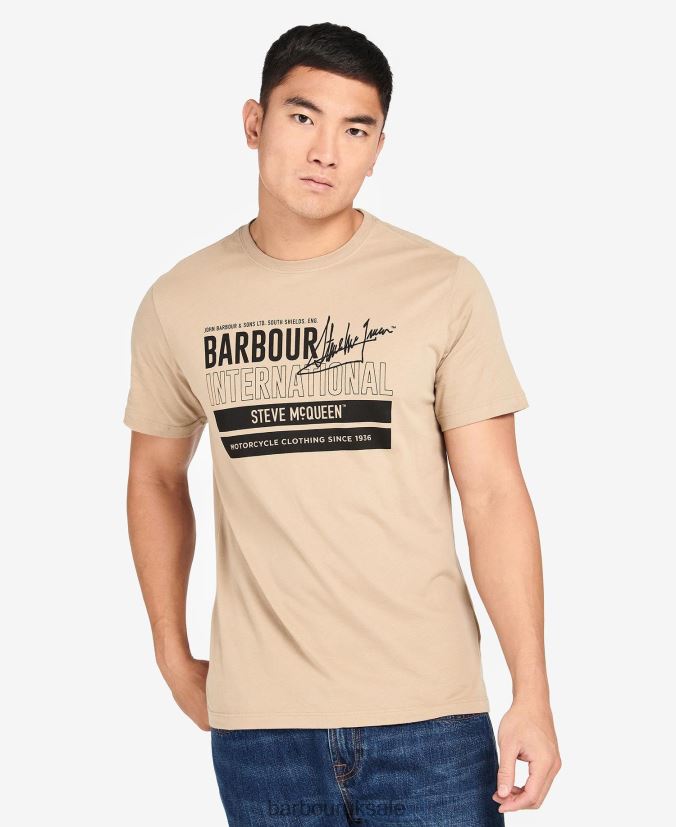 Barry Graphic T-Shirt Barbour Men R08LB6956 Clothing Insignia Blue