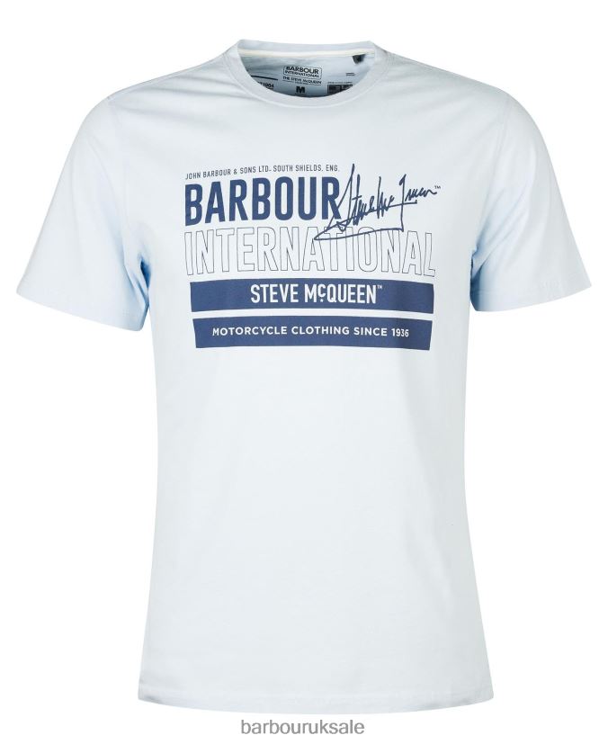Barry Graphic T-Shirt Barbour Men R08LB6967 Clothing Insignia Blue