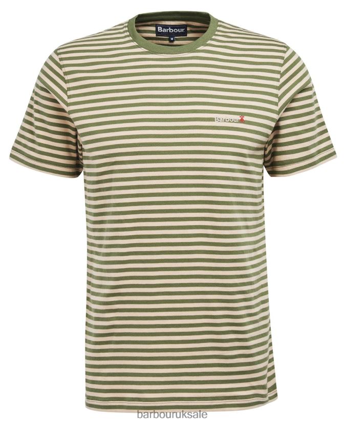 Bilting Stripe T-Shirt Barbour Men R08LB6746 Clothing Faded Orange
