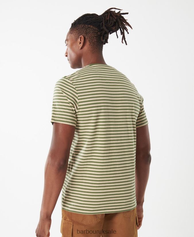 Bilting Stripe T-Shirt Barbour Men R08LB6746 Clothing Faded Orange