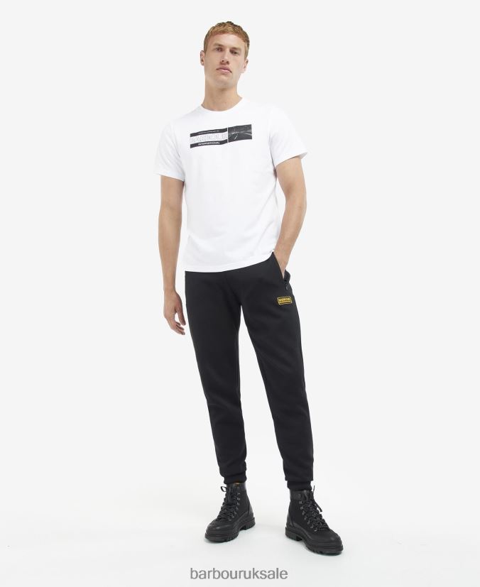 Bracket Graphic-Print T-Shirt Barbour Men R08LB6917 Clothing Classic White