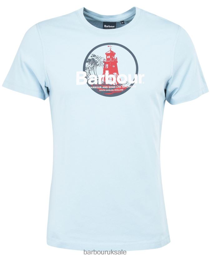 Break Graphic-Print T-Shirt Barbour Men R08LB6942 Clothing Blue Fog