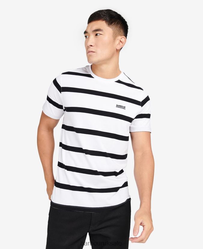 Cobain Striped T-Shirt Barbour Men R08LB6913 Clothing Blue Horizon
