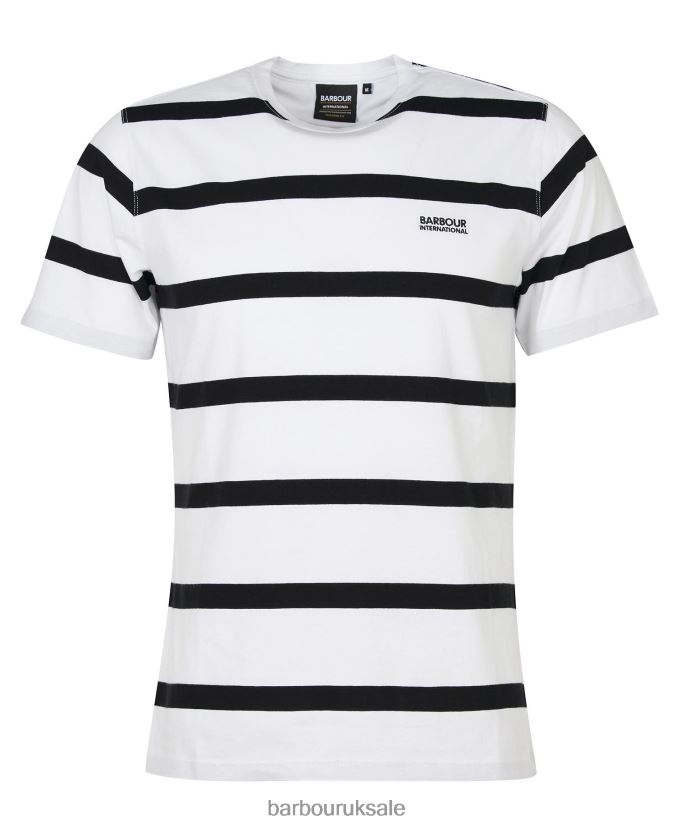 Cobain Striped T-Shirt Barbour Men R08LB6913 Clothing Blue Horizon