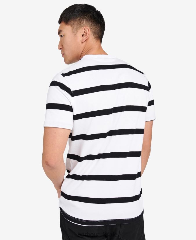 Cobain Striped T-Shirt Barbour Men R08LB6913 Clothing Blue Horizon
