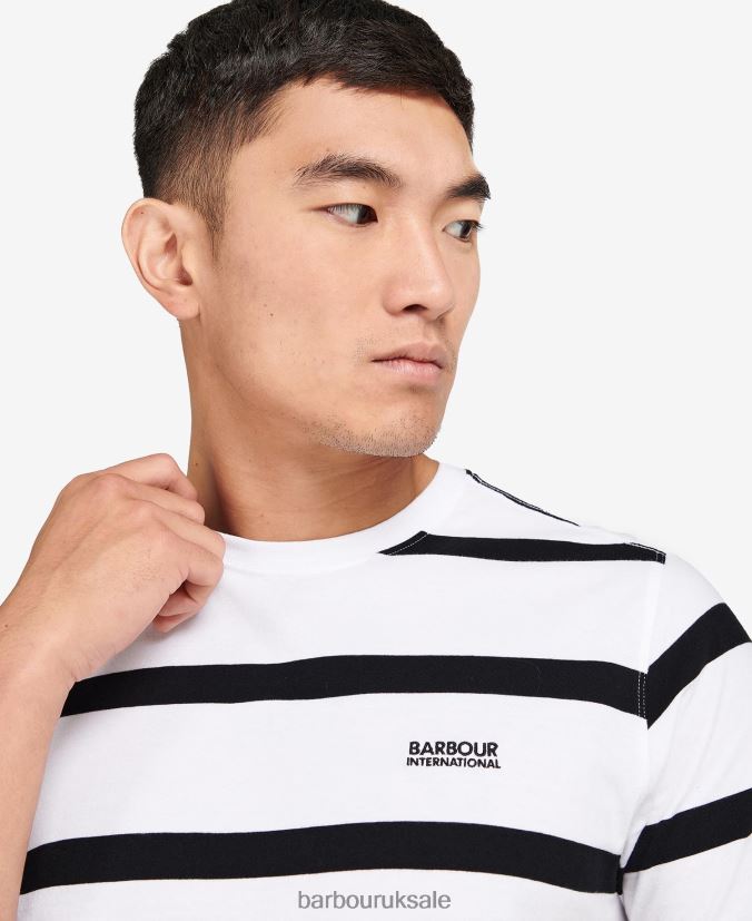 Cobain Striped T-Shirt Barbour Men R08LB6913 Clothing Blue Horizon