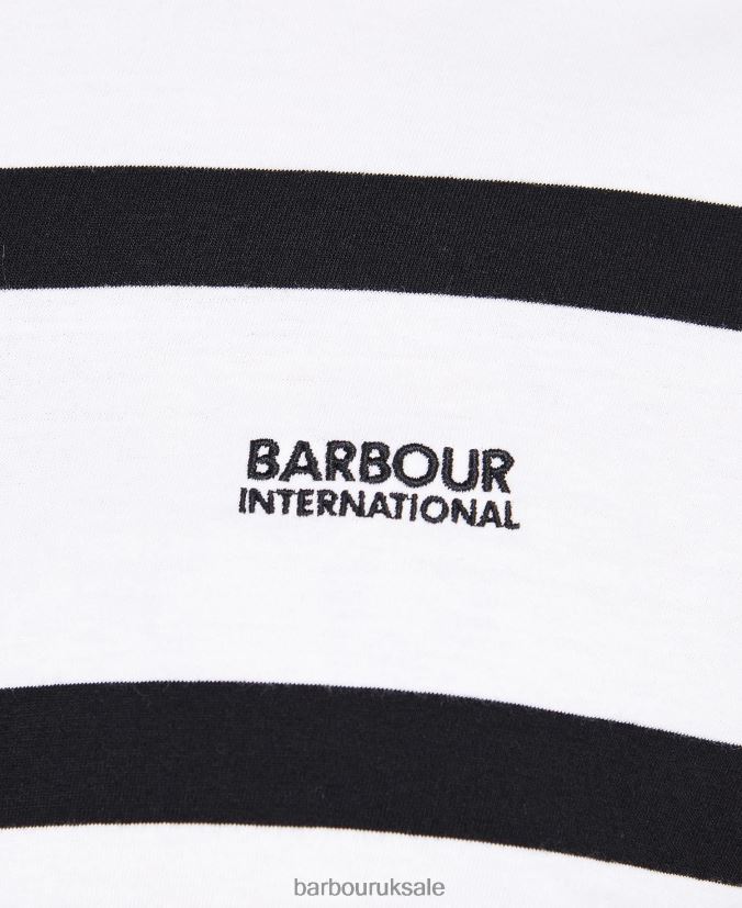 Cobain Striped T-Shirt Barbour Men R08LB6913 Clothing Blue Horizon