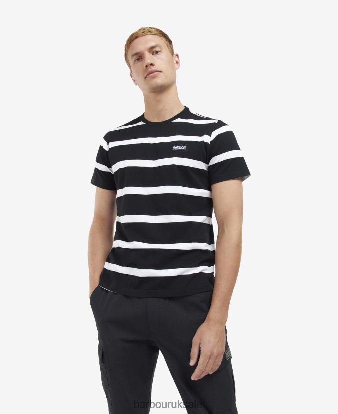 Cobain Striped T-Shirt Barbour Men R08LB6919 Clothing Blue Horizon