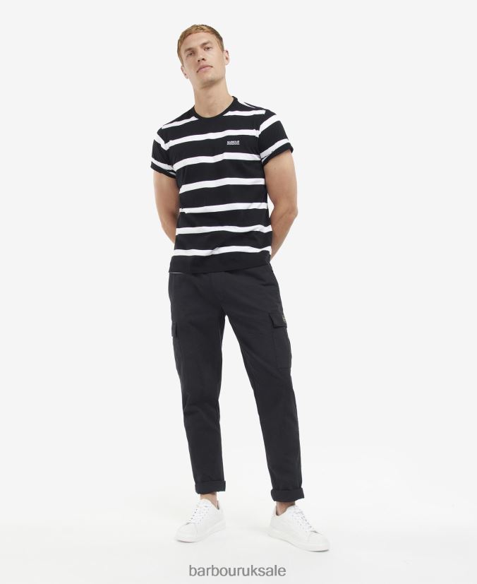 Cobain Striped T-Shirt Barbour Men R08LB6919 Clothing Blue Horizon