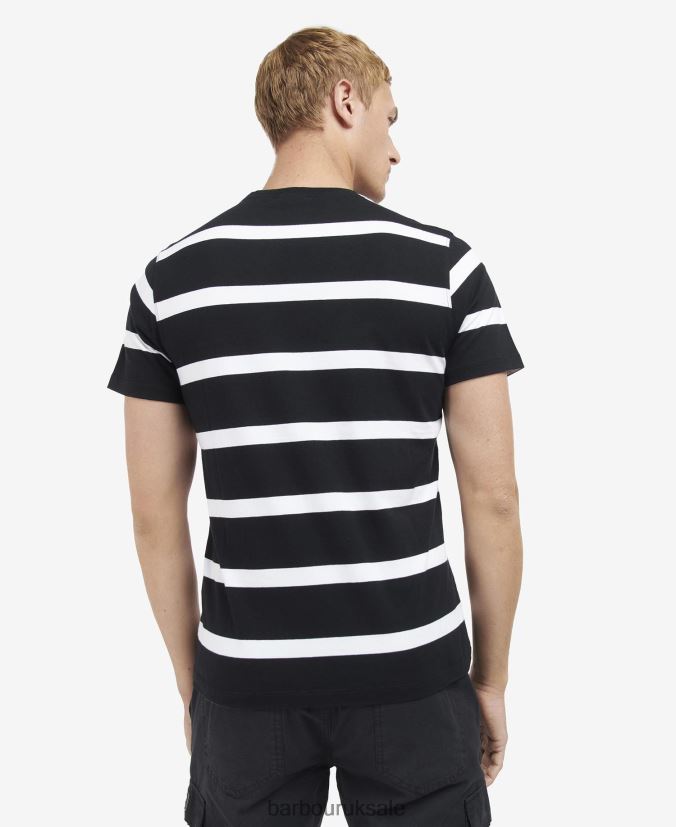 Cobain Striped T-Shirt Barbour Men R08LB6919 Clothing Blue Horizon
