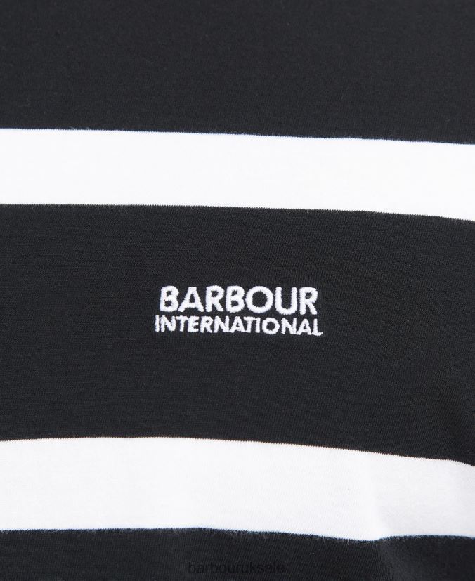 Cobain Striped T-Shirt Barbour Men R08LB6919 Clothing Blue Horizon