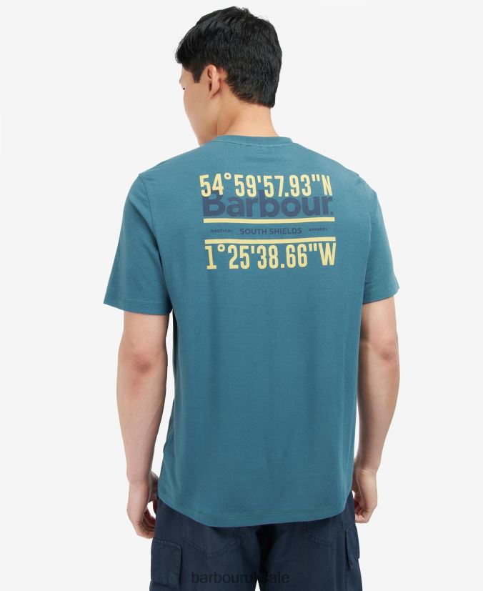 Coordinates Logo T-Shirt Barbour Men R08LB6843 Clothing Mist