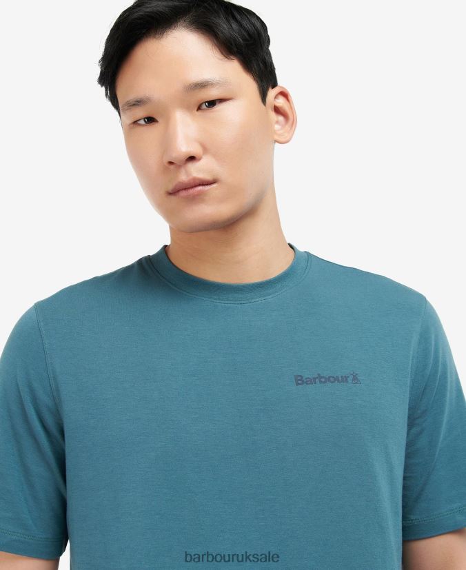 Coordinates Logo T-Shirt Barbour Men R08LB6843 Clothing Mist