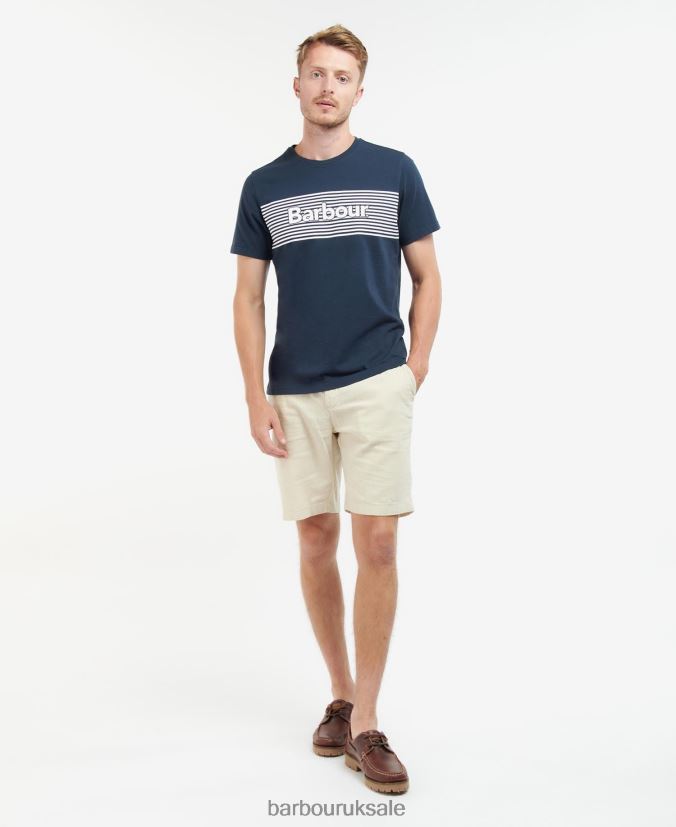 Coundon Graphic T-Shirt Barbour Men R08LB6856 Clothing Classic Navy