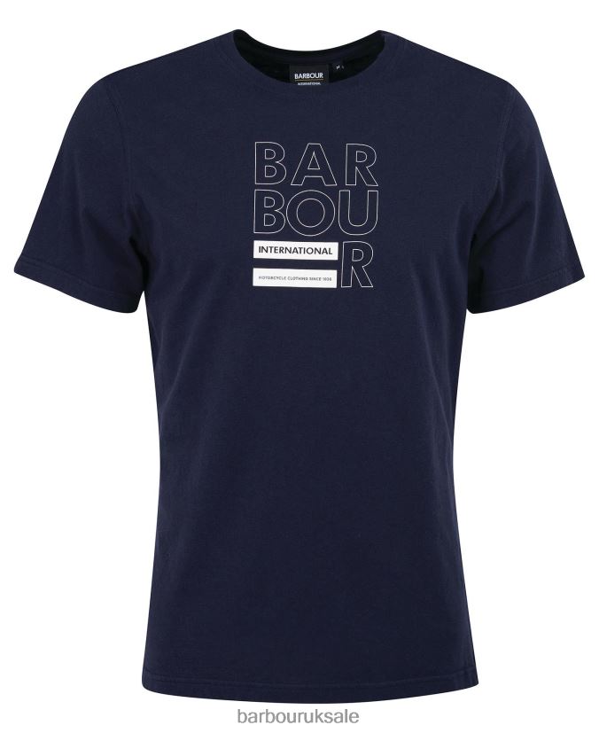 Cube Graphic-Print T-Shirt Barbour Men R08LB6838 Clothing Classic White