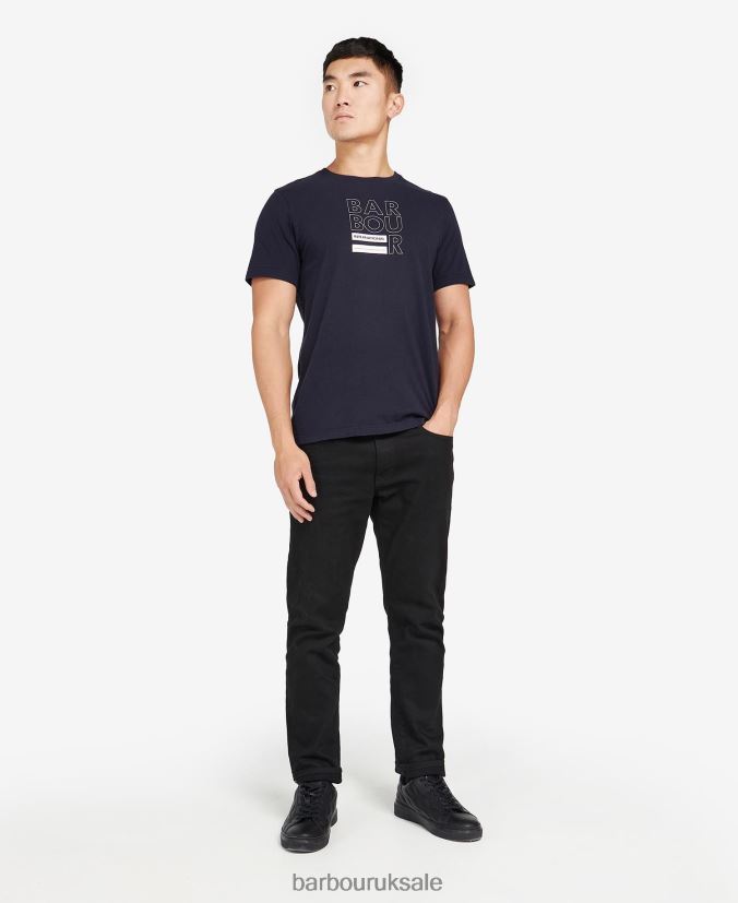 Cube Graphic-Print T-Shirt Barbour Men R08LB6838 Clothing Classic White