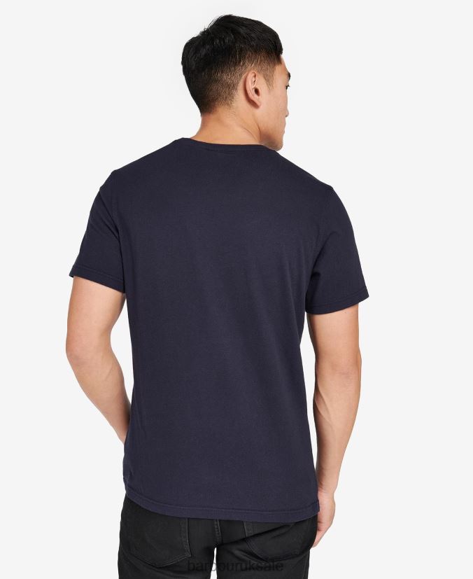Cube Graphic-Print T-Shirt Barbour Men R08LB6838 Clothing Classic White