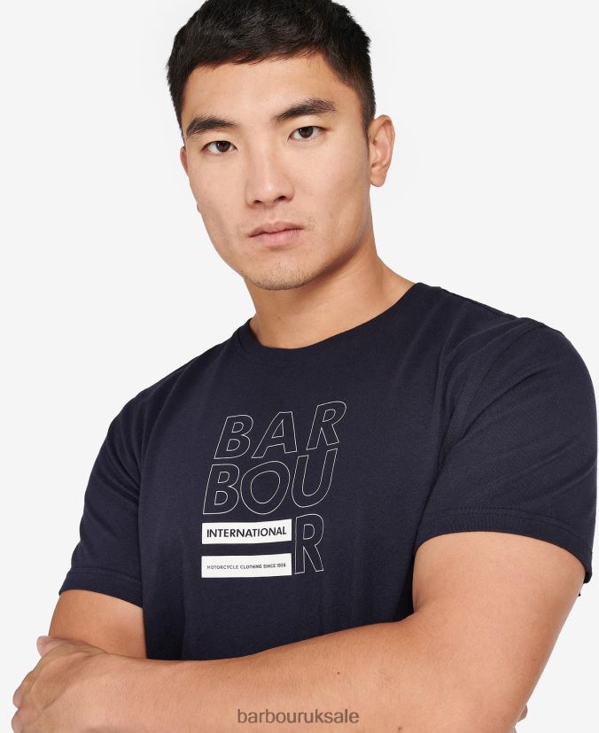 Cube Graphic-Print T-Shirt Barbour Men R08LB6838 Clothing Classic White