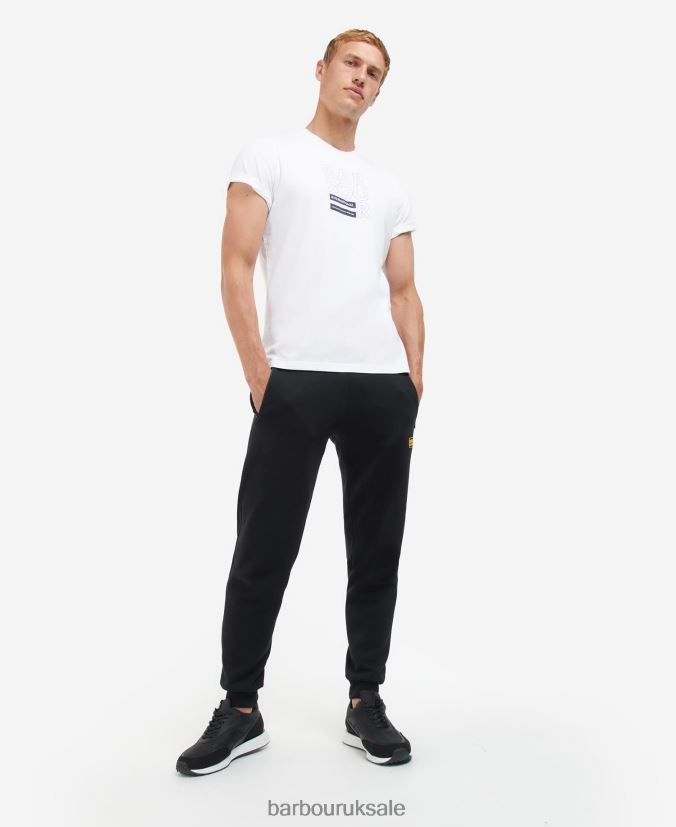 Cube Graphic-Print T-Shirt Barbour Men R08LB6854 Clothing Classic White