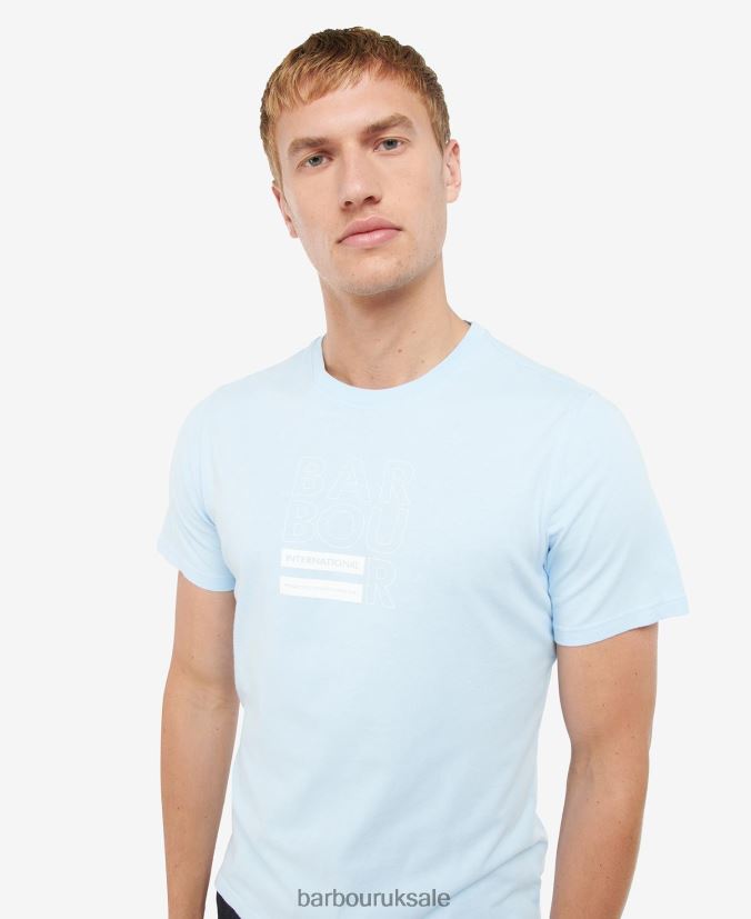 Cube Graphic-Print T-Shirt Barbour Men R08LB6936 Clothing Classic White