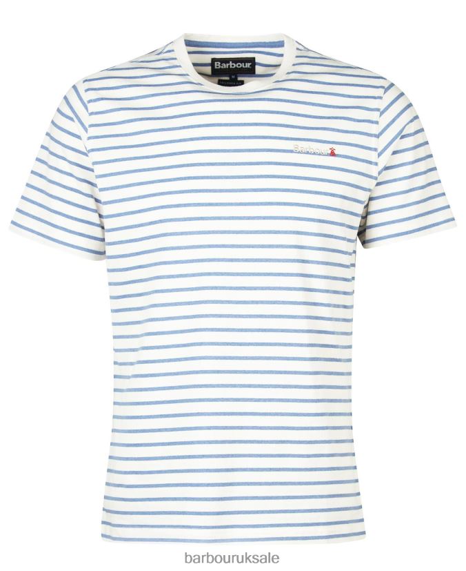 Dent Striped T-Shirt Barbour Men R08LB6828 Clothing Powder Blue