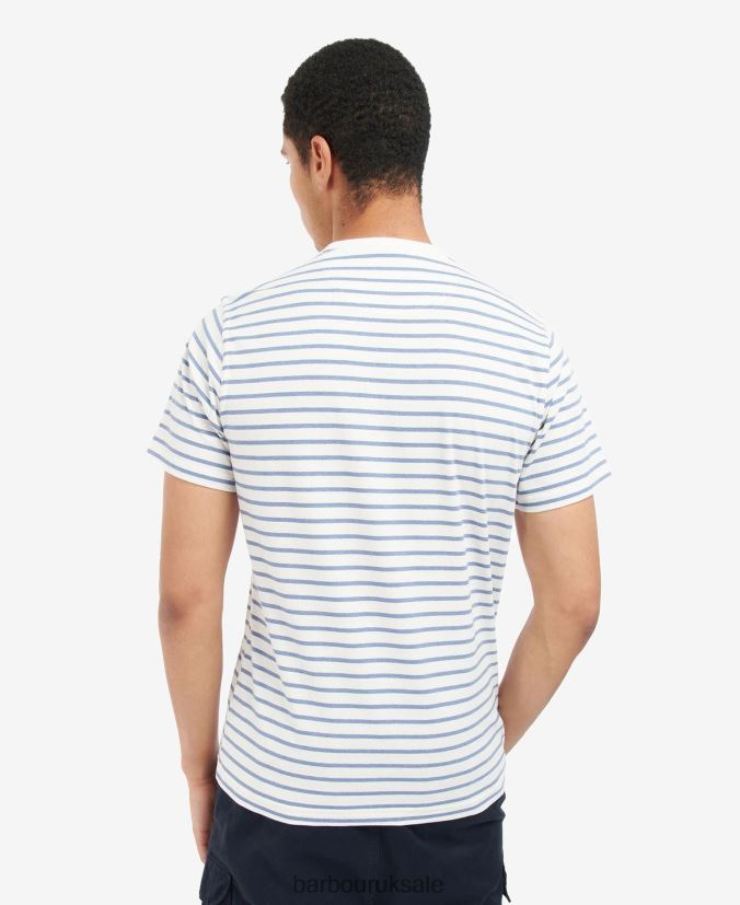 Dent Striped T-Shirt Barbour Men R08LB6828 Clothing Powder Blue