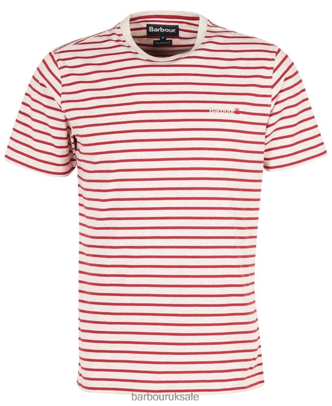 Dent Striped T-Shirt Barbour Men R08LB6832 Clothing Powder Blue