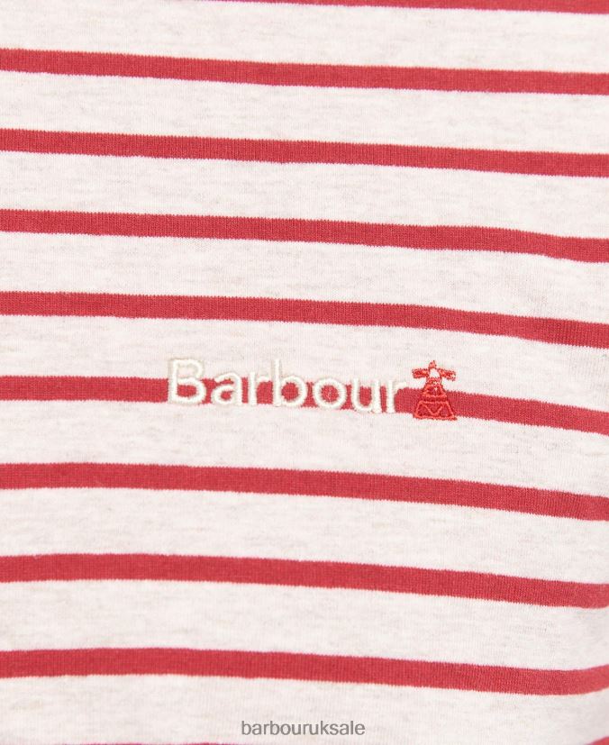 Dent Striped T-Shirt Barbour Men R08LB6832 Clothing Powder Blue