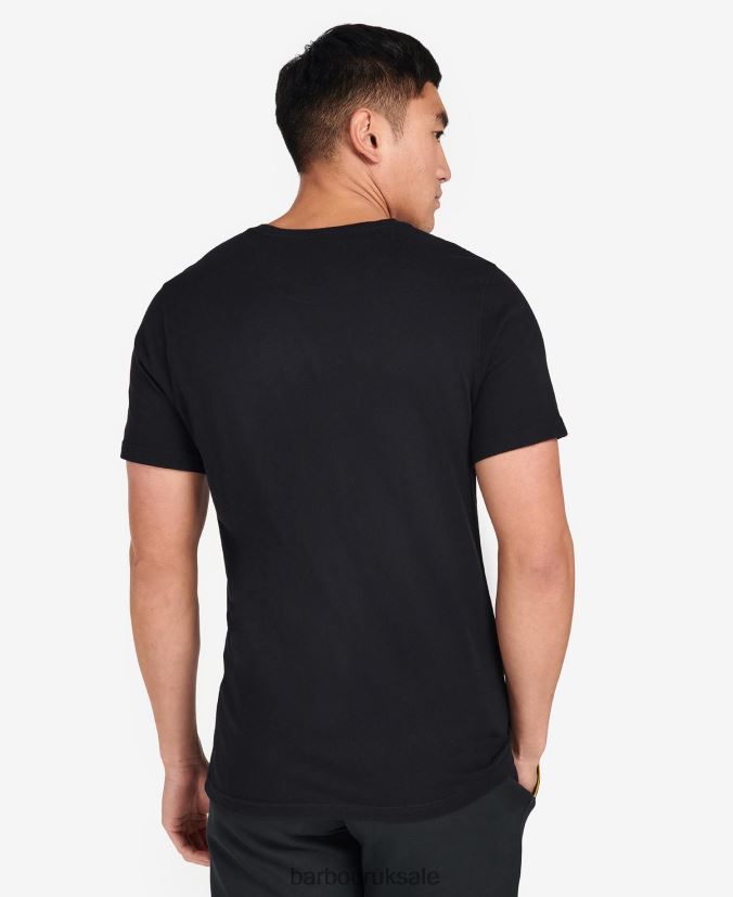 Essential Large Logo T-Shirt Barbour Men R08LB6881 Clothing Classic Black