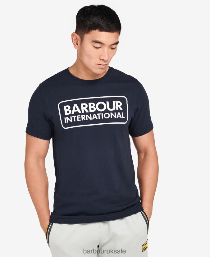 Essential Large Logo T-Shirt Barbour Men R08LB6882 Clothing Classic Black