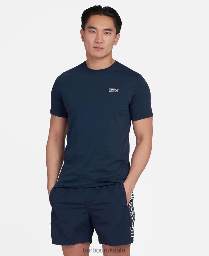 Essential Small Logo T-Shirt Barbour Men R08LB6874 Clothing Navy
