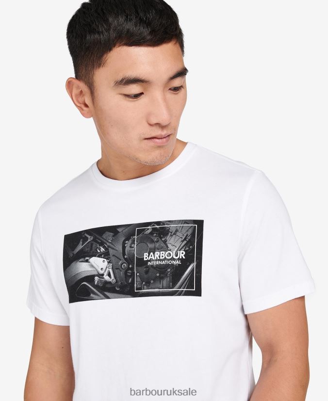 Fairing Graphic-Print T-Shirt Barbour Men R08LB6911 Clothing Blue Horizon