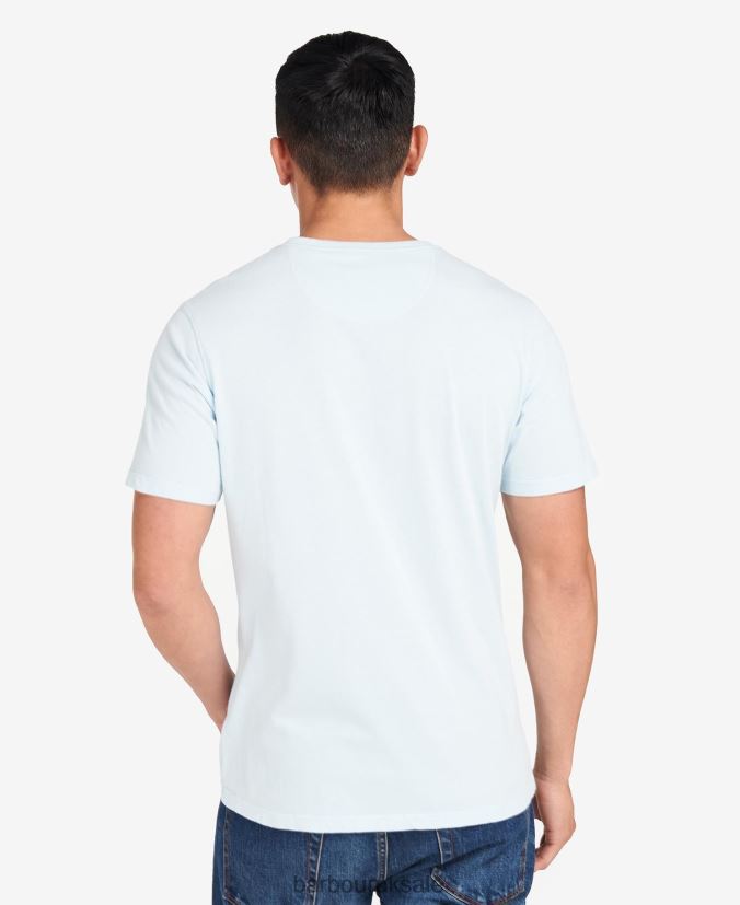 Harris Graphic T-Shirt Barbour Men R08LB6966 Clothing Pale Sky