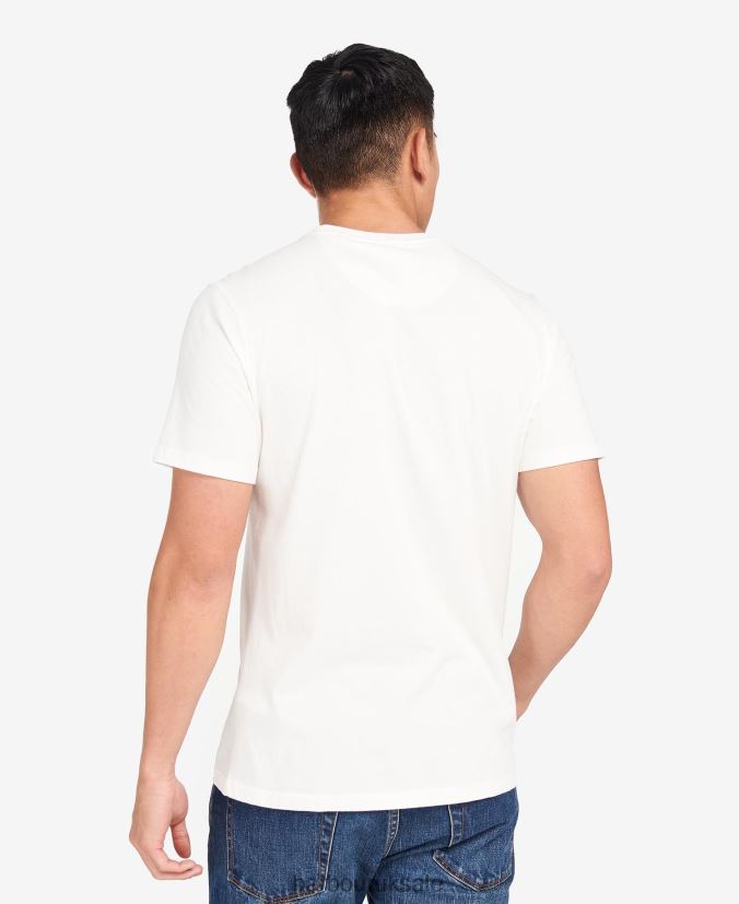 Harris Graphic T-Shirt Barbour Men R08LB6969 Clothing Pale Sky