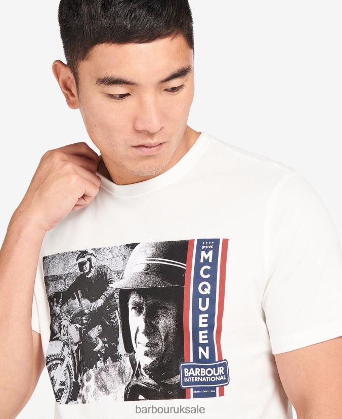 Harris Graphic T-Shirt Barbour Men R08LB6969 Clothing Pale Sky