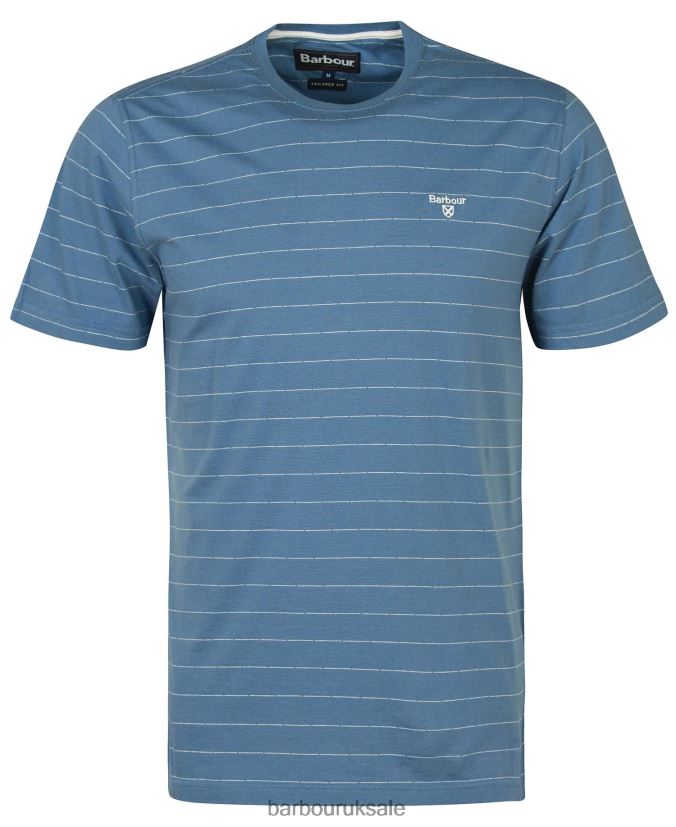 Hobson Striped T-Shirt Barbour Men R08LB6765 Clothing Whisper White